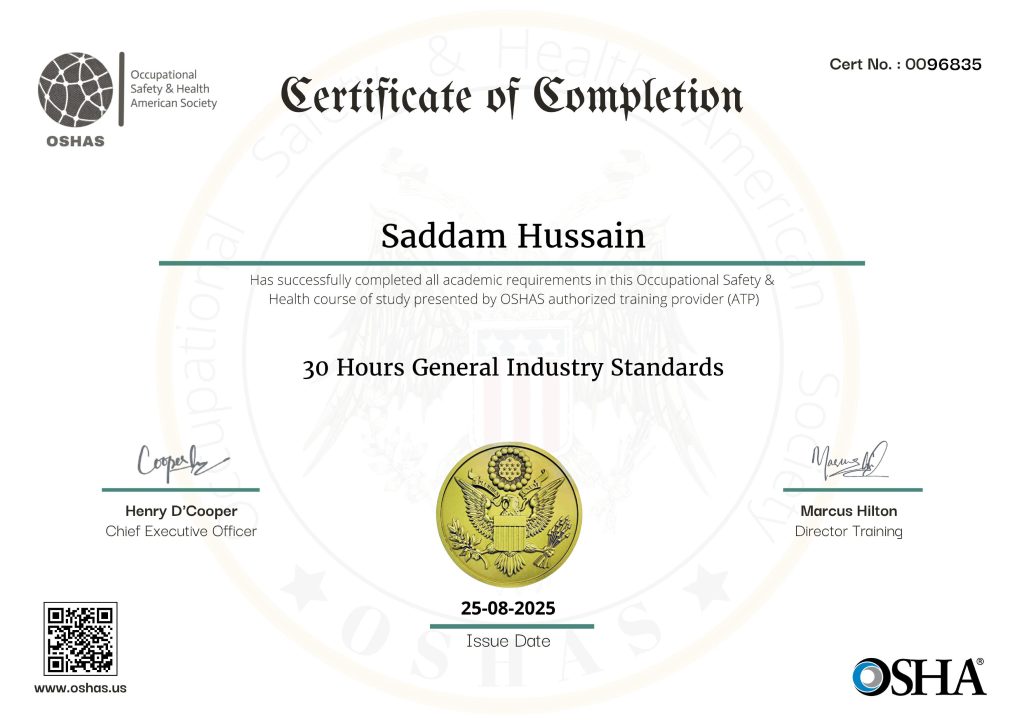 IOSH In Hyderabad OSHAS