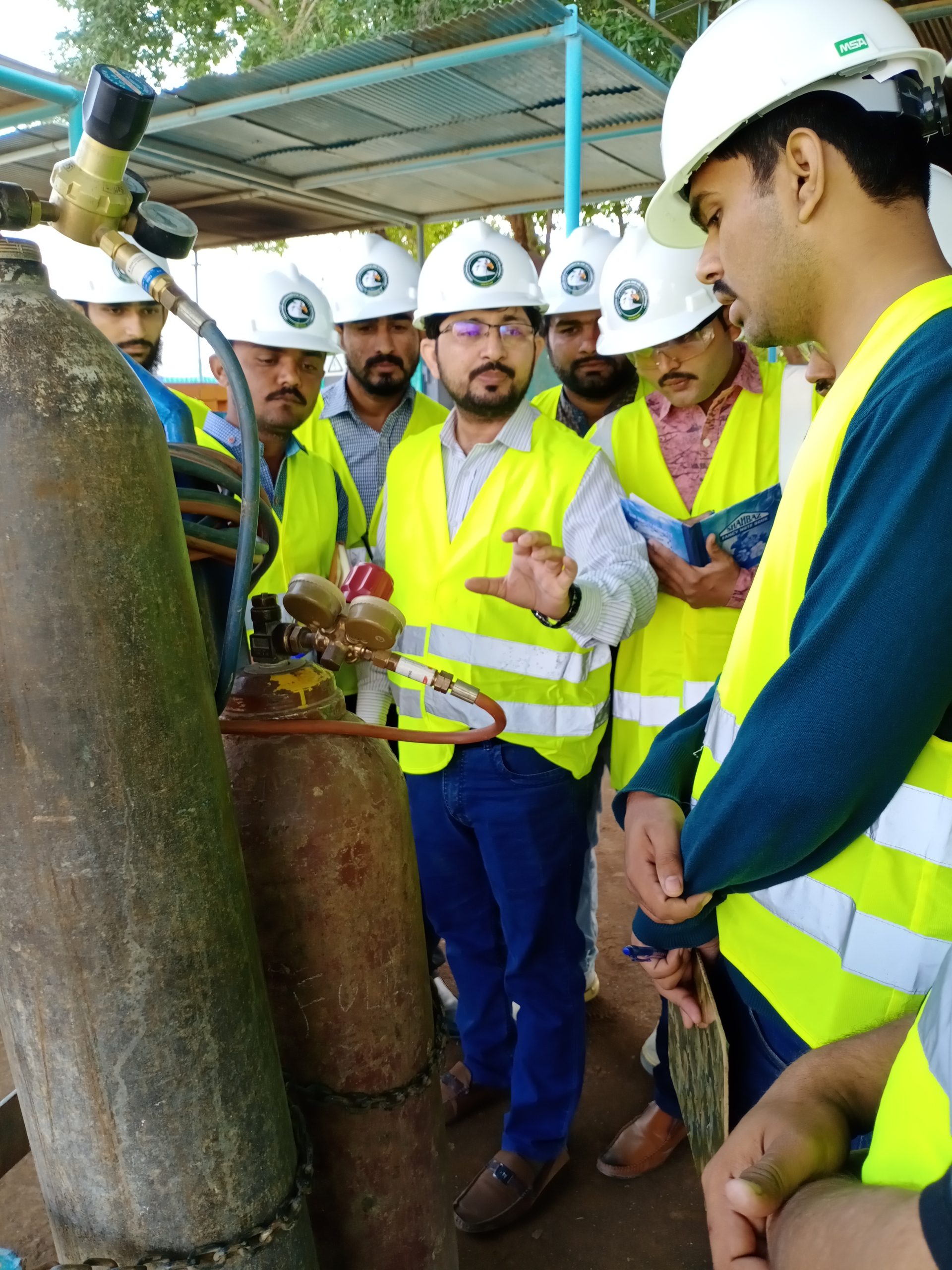Senior HSE professionals participating in occupational safety leadership training